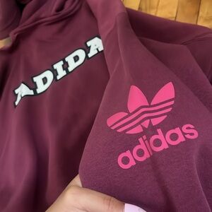 Adidas maroon hoodie